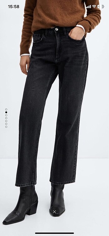 Mango wide leg jean pantolon