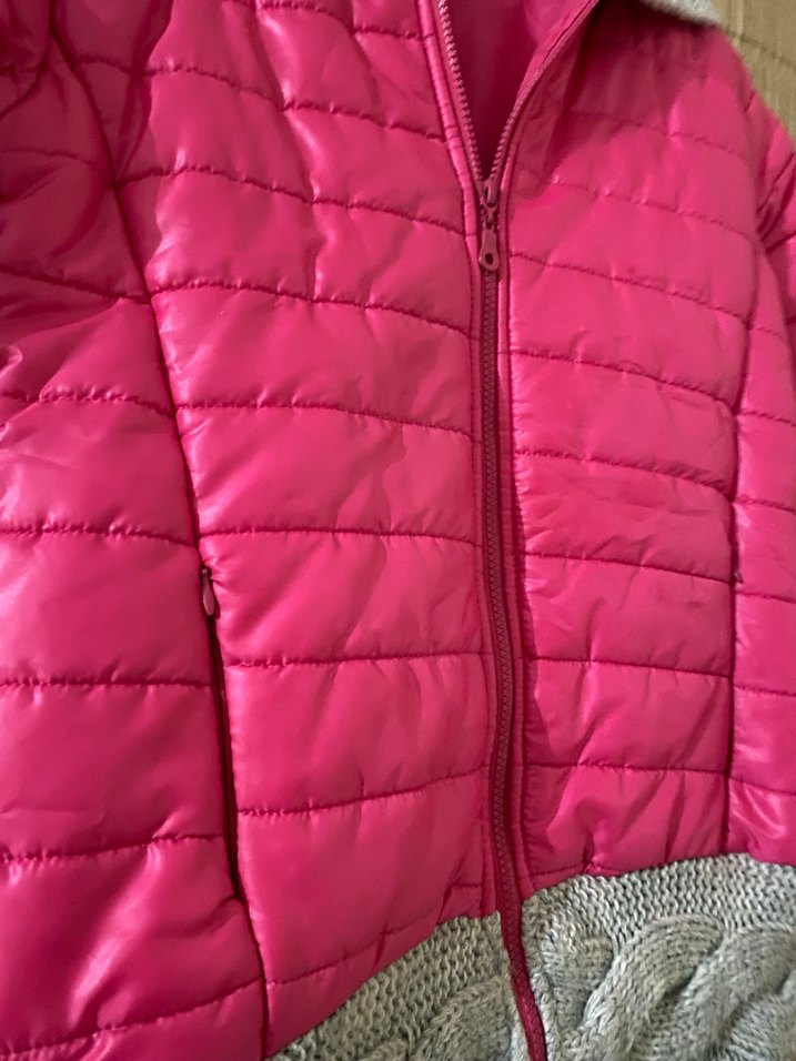 Kız  Kapüşonlu Pembe Fermuarlı Mont - Görsel 3