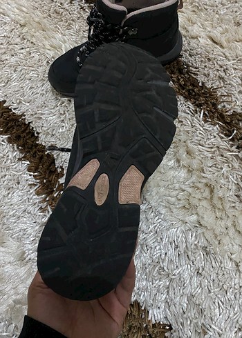 Siyah Yılan Desenli Kürklü  Outdoor Bot - Görsel 8