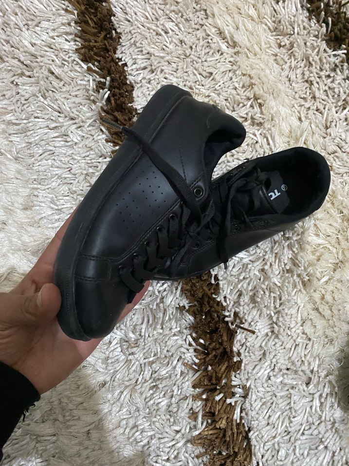 Siyah Minimalist Kadın Sneakers - Görsel 4