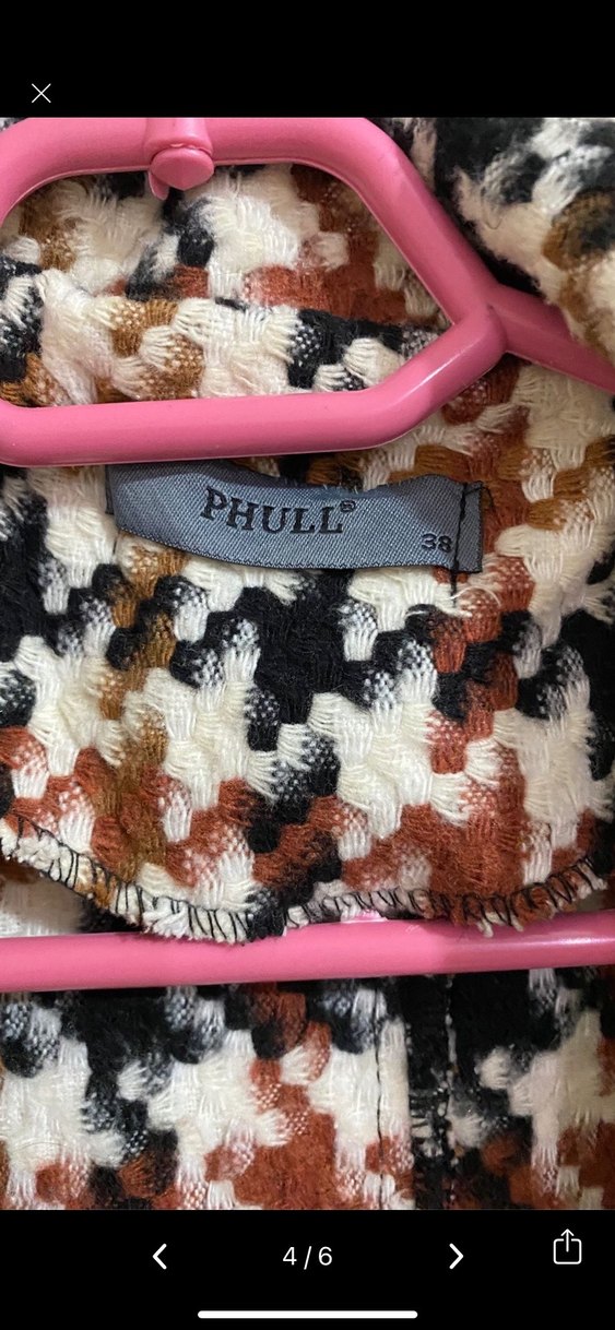 Düğmeli Uzun Kadın Kaban Kahverengi - Görsel 3