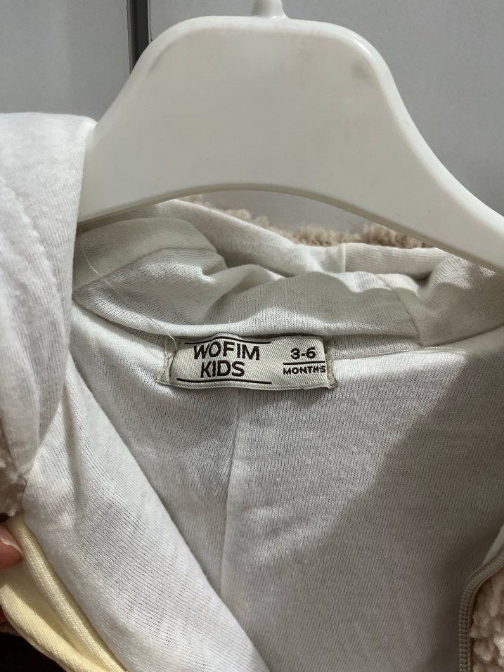 Kahverengi Peluş unisex Bebek Tulumu - Görsel 4