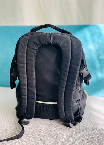 Siyah Fermuarlı anne-bebek bakım Sırt Çantası - Görsel 2