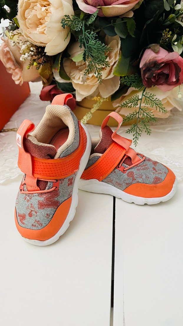 Turuncu Bağcıksız unisex bebek Spor Ayakkabı - Görsel 3