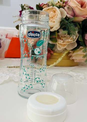 Chicco Renkli Bebek cam Biberonu Beyaz - Görsel 3