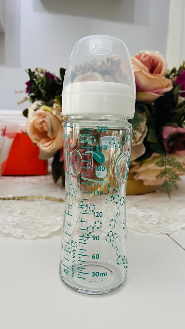 Chicco Renkli Bebek cam Biberonu Beyaz - Görsel 2