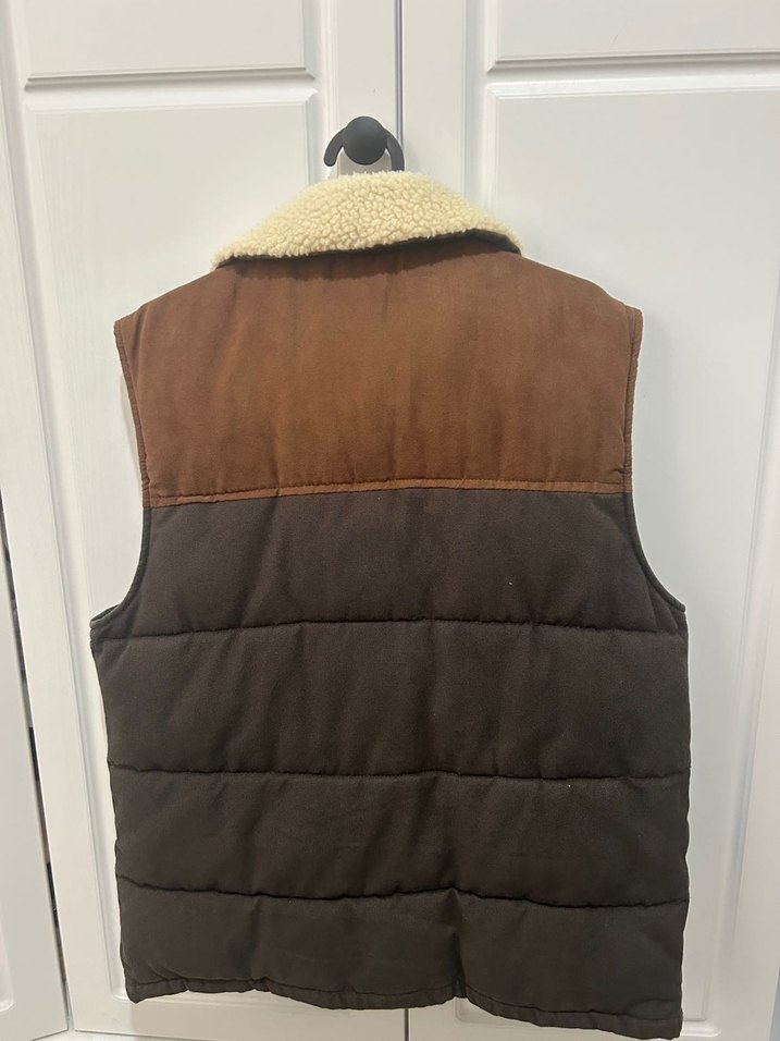 Zara Kahverengi Haki Kürklü Erkek Yelek - Görsel 2