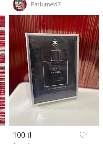 CHANEL Bleu Erkek Parfümü Tester 100 ml