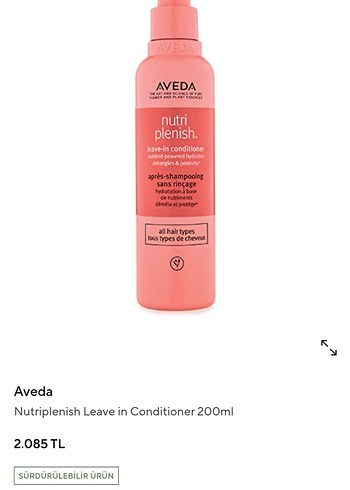 Aveda Nutriplenish Durulanmayan Saç Kremi 200ml
