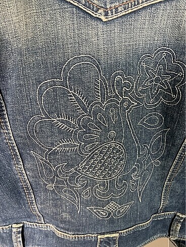 s Beden Mavi jeans kot ceket