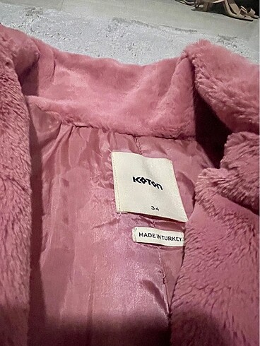Koton Koton peluş pembe mont
