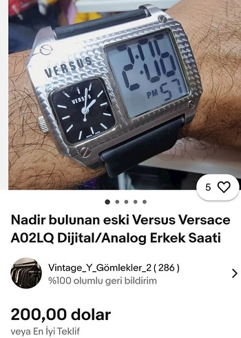 Versus Çift Ekranlı Erkek Saat - Görsel 4