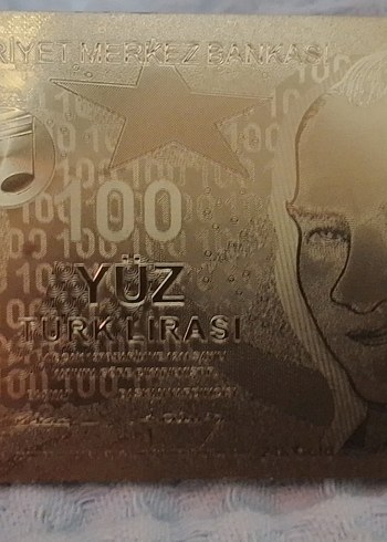 Koyu Altın Renkli Figürin 100 Lira - Görsel 4