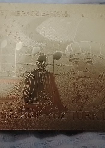 Koyu Altın Renkli Figürin 100 Lira - Görsel 2