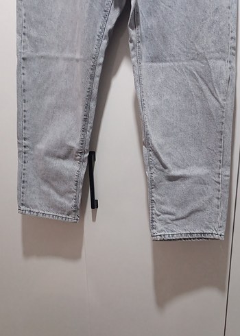 33 Beden Gri Kadın Denim Salaş Pantolon
