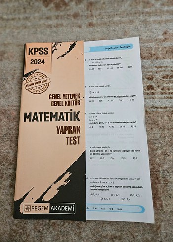 KPSS 2024 Matematik Yaprak Test Kitabı