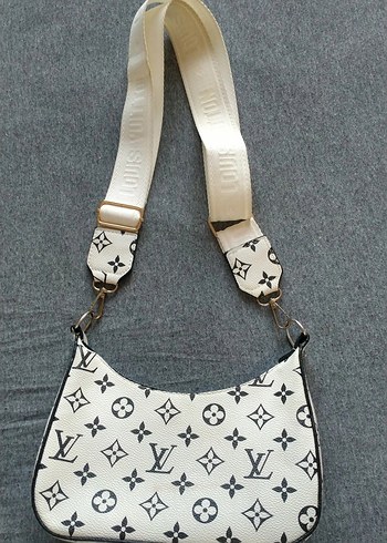 Louis Vuitton Beyaz Baskılı Kadın Omuz Çantası