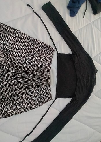 Siyah bluz triko etek - Görsel 3