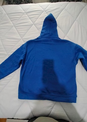 Kadın Mavi Kapüşonlu Sweatshirt - Görsel 2