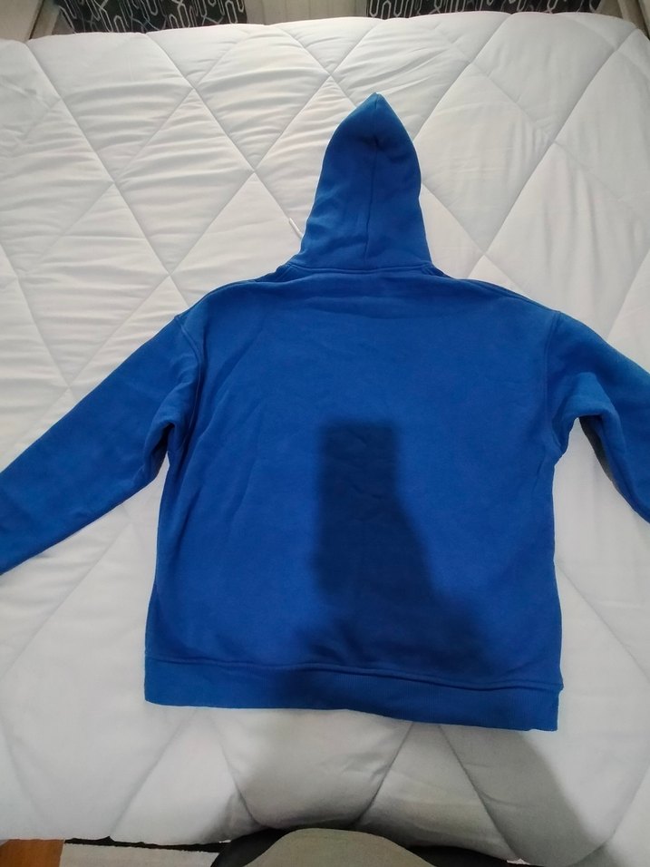 Kadın Mavi Kapüşonlu Sweatshirt - Görsel 2