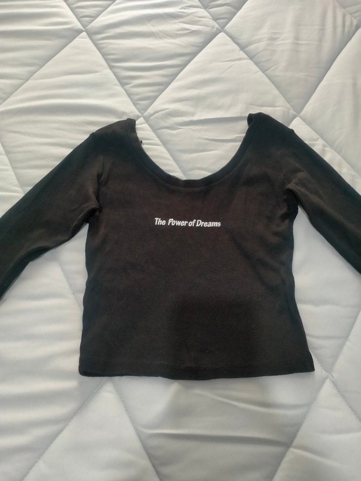 Siyah Uzun Kollu Basic Hamile Tişört - Görsel 2