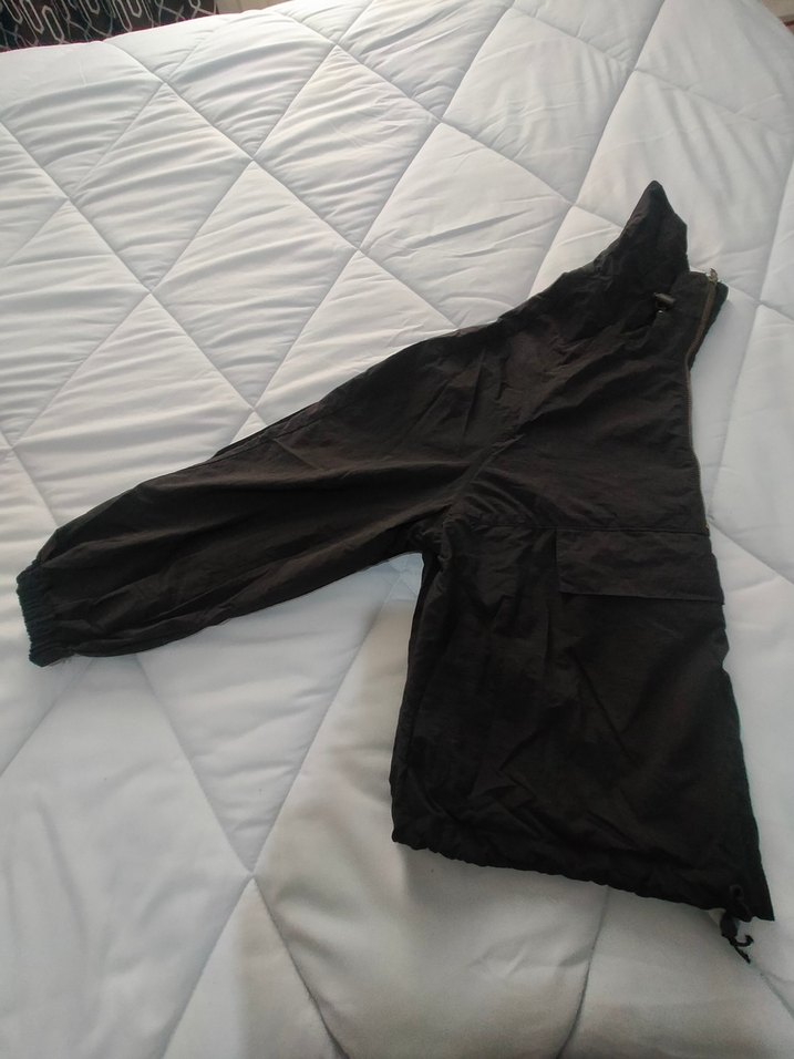 Siyah Yarım Fermuarlı Kısa Kadın Ceket - Görsel 4