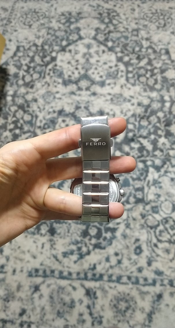 Gri Kordonlu Mavi Kadranlı Erkek Saat - Görsel 2