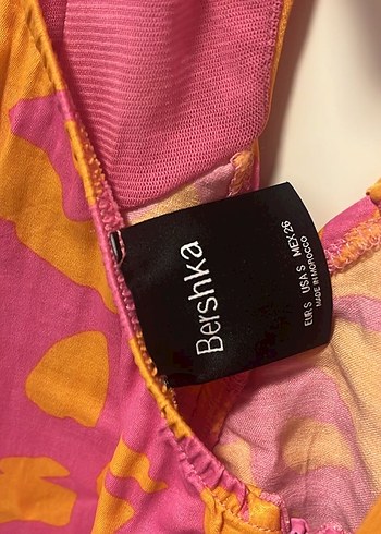 s Beden Bershka Pembe turuncu Elbise