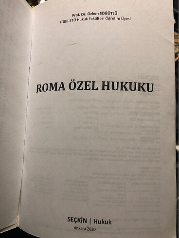özlem söğütlü roma özel hukuku