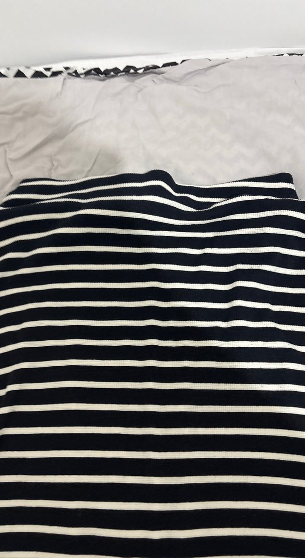 Çizgili Pilili Midi Etek - Görsel 2