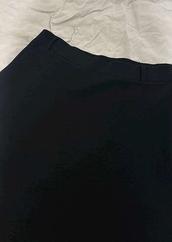 Drapeli Siyah Uzun Etek - Görsel 2