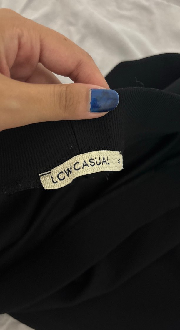 Drapeli Siyah Uzun Etek - Görsel 3