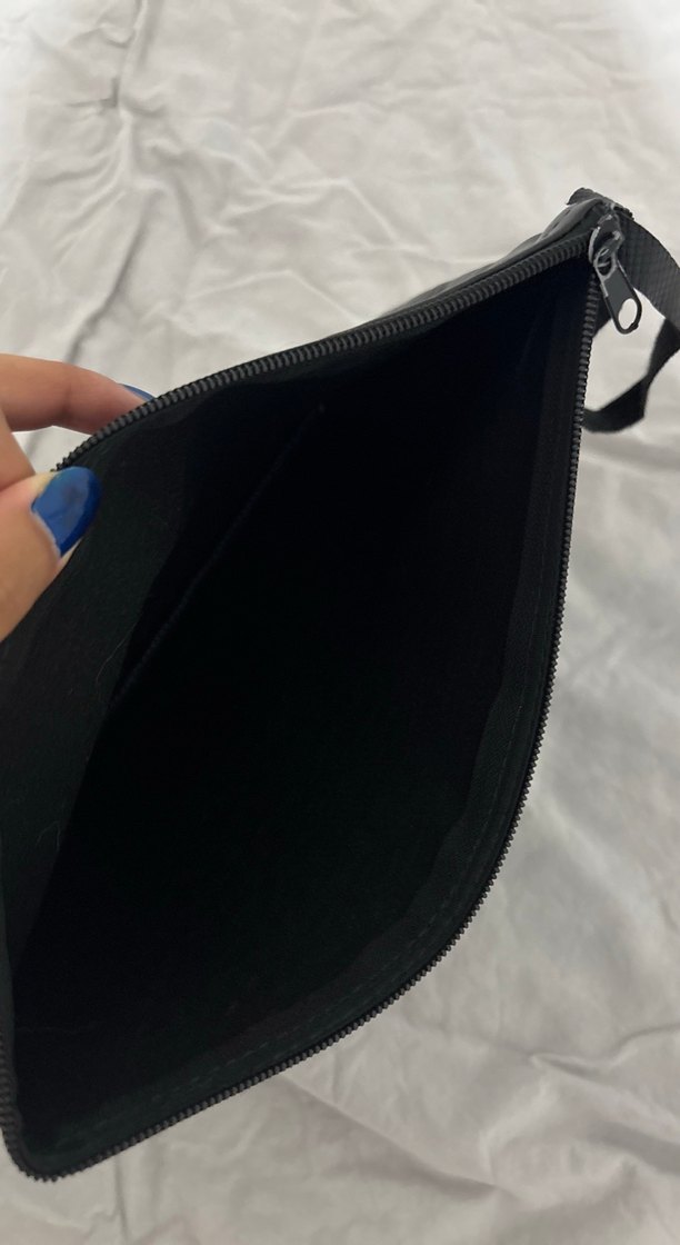 Fermuarlı Siyah Kadın Clutch Çanta - Görsel 2