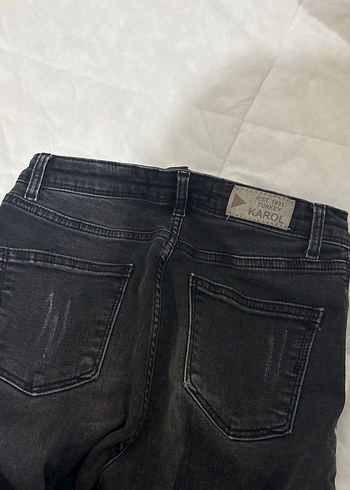 Antrasit Kadın Skinny Denim Pantolon - Görsel 4