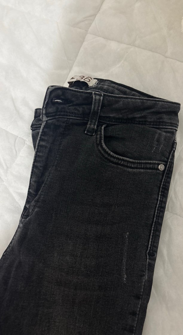 Antrasit Kadın Skinny Denim Pantolon - Görsel 3