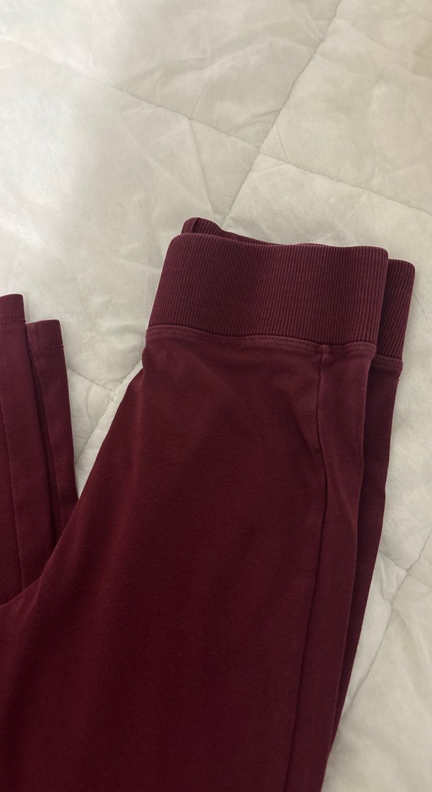 Bordo Kadın ispanyol tayt - Görsel 2