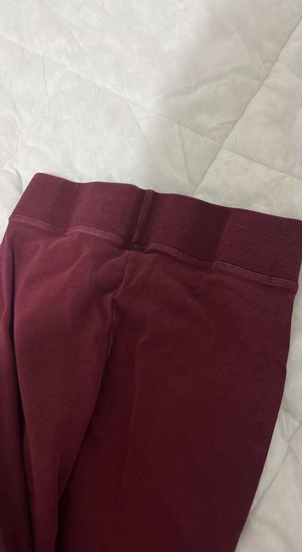 Bordo Kadın ispanyol tayt - Görsel 3
