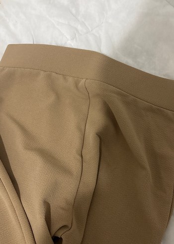 Bej Düğmeli Kumaş Pantolon - Görsel 3