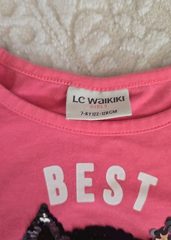 Pembe Payetli Kız Çocuk Uzun Kollu Tişört - Görsel 3