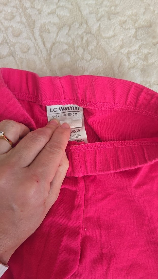 Kız Çocuk Fuşya Elastik Bel Tayt - Görsel 2