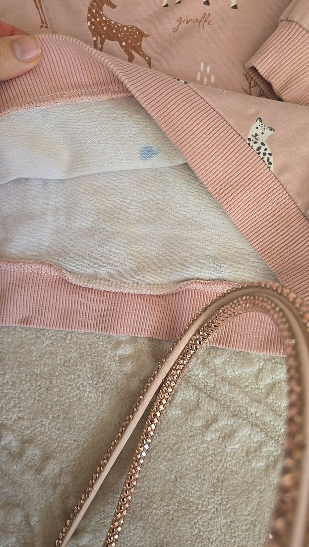 Kız Çocuk Pembe Zebra Desenli Sweatshirt - Görsel 4