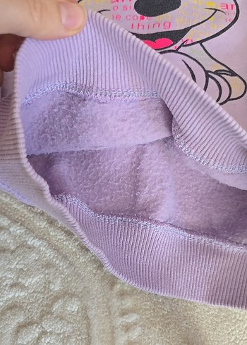 Kız Çocuk Mor Mickey Baskılı Sweatshirt - Görsel 4