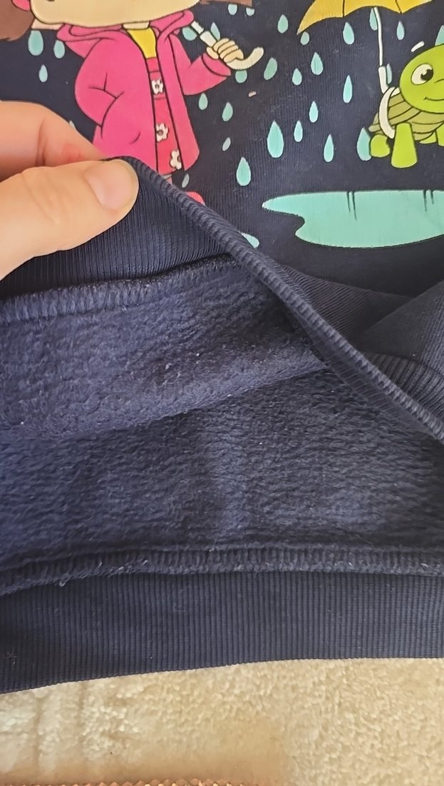 Kız Çocuk Lacivert Baskılı Sweatshirt - Görsel 4