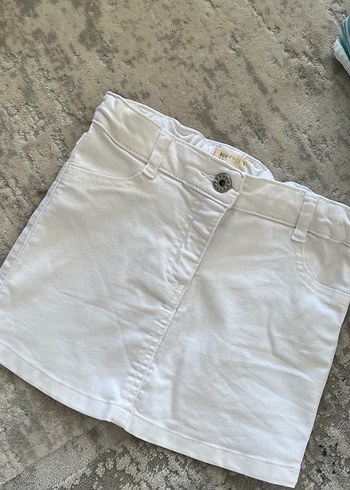 Koton Kids Koton Beyaz Kız Çocuk Düğmeli Etek