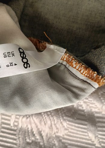 Asos Düğmeli Mavi Denim Midi Etek