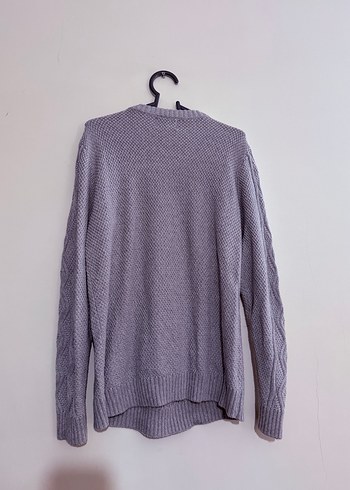 Pull & Bear Gri Örgü Kazak (Bisklet Yaka) - Görsel 3