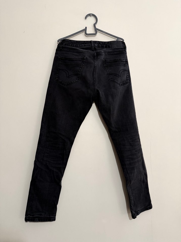 Lee Cooper Siyah Midi Denim Jean - Görsel 3