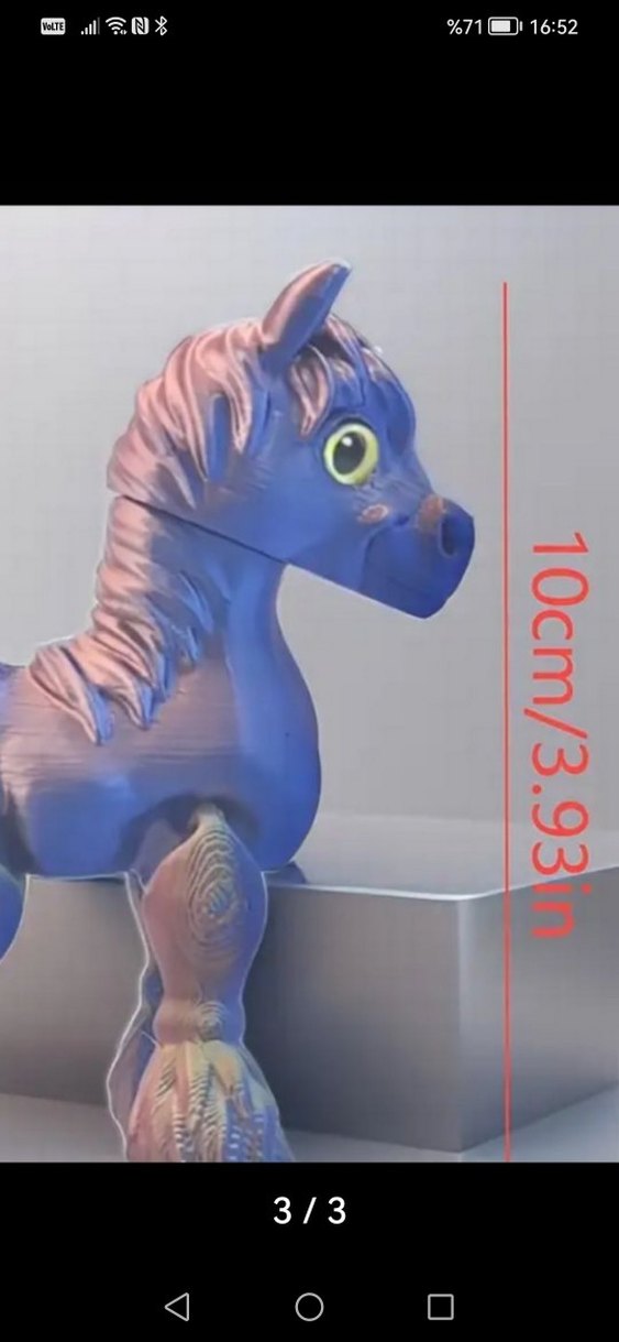 Pastel Renkli Gökkuşağı Katmanlı At Figürü - Görsel 2