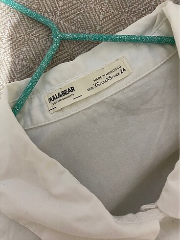 Pull & Bear Beyaz Crop Gömlek