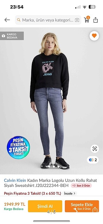 Calvin Klein Calvin Klein Kadın Sweatshirt